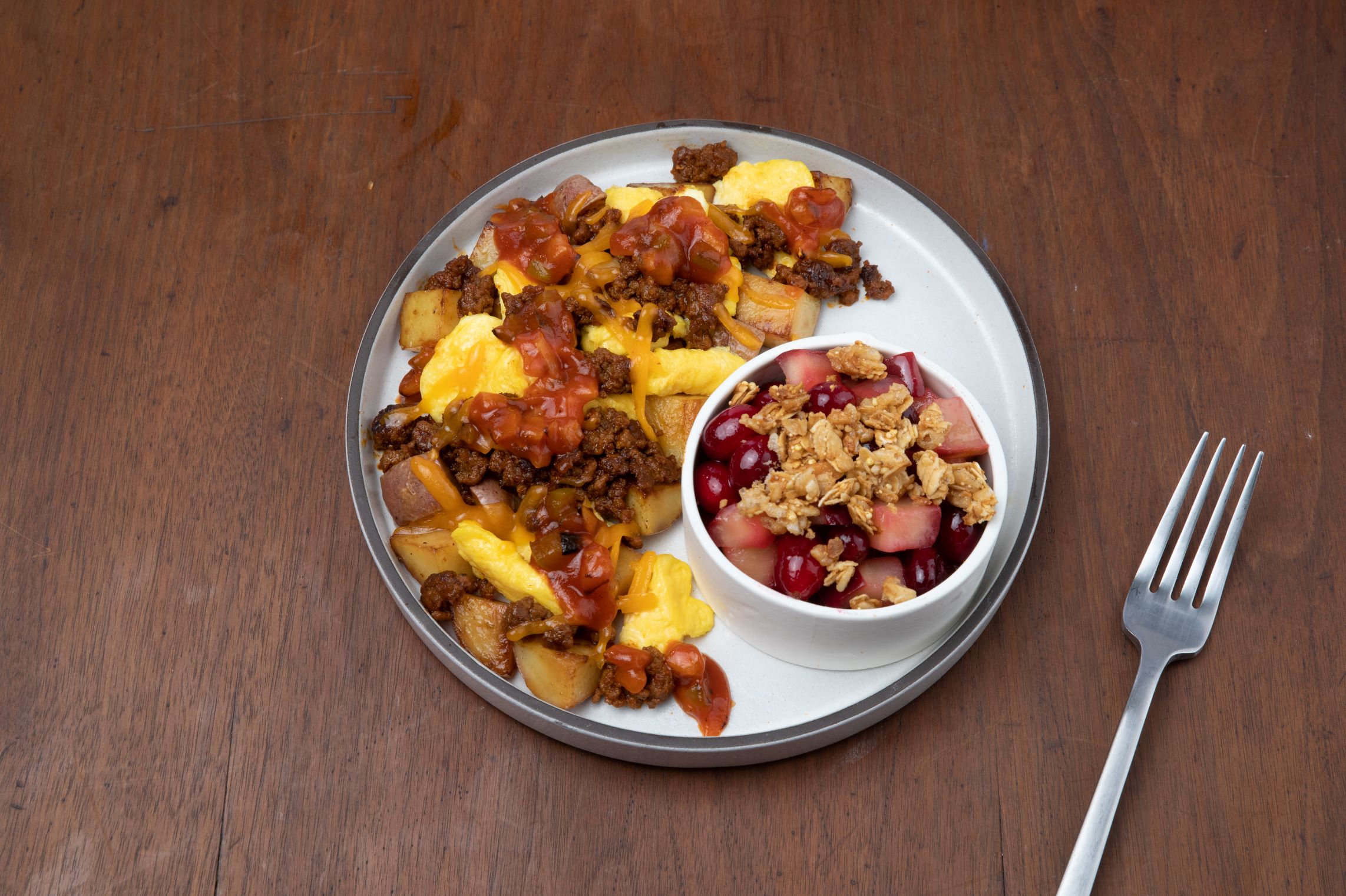 Cowboy Breakfast Skillet and Cranberry Apple Crisp